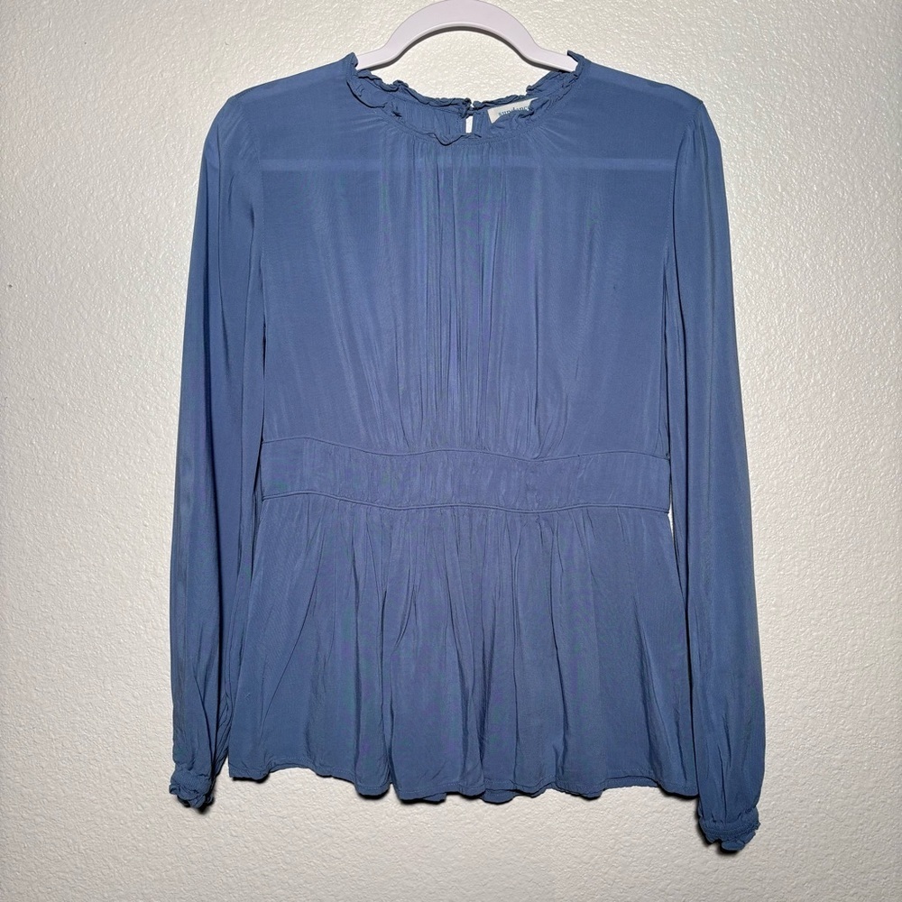 Sundance | blue rayon long sleeve top